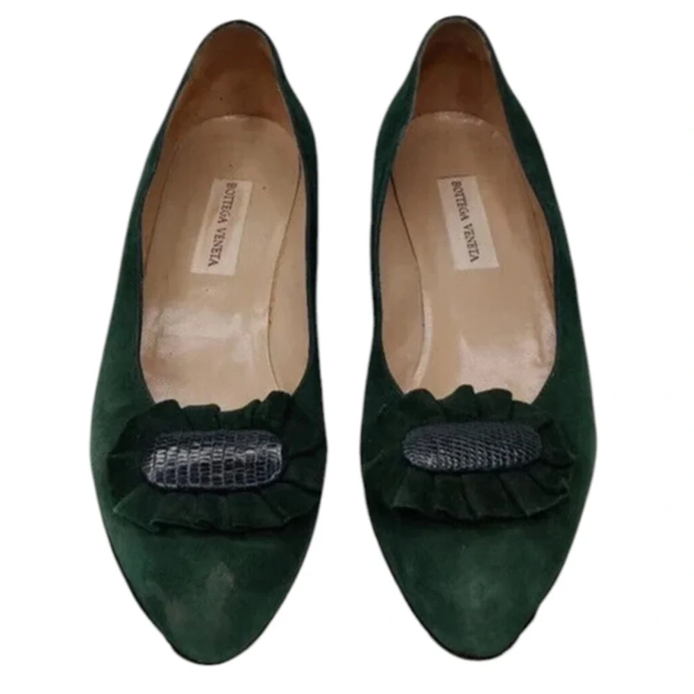 Green Vintage Bottega Veneta Pointed Toe pump sz 7.5 N